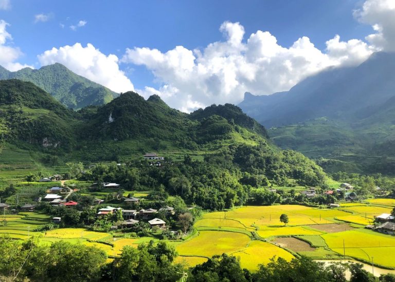 Golden terraced fields around a highland village - Rose Travel