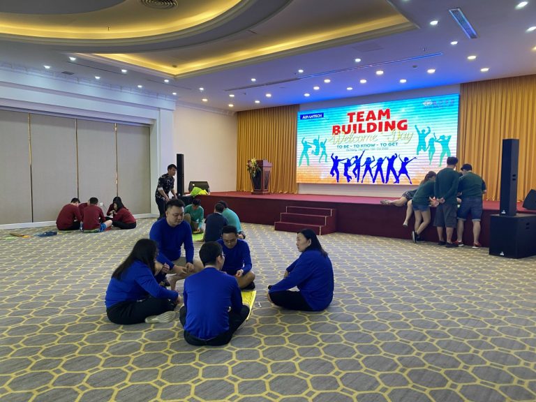 Indoor team building workshop