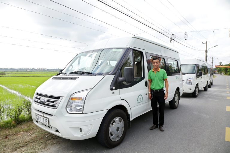 Private 16-seat vans with local drivers